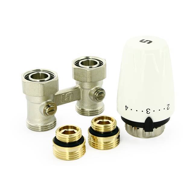 Комплект для подключения радиатора UNI-FITT прямой для Purmo, Korado и Prado 192KIT20