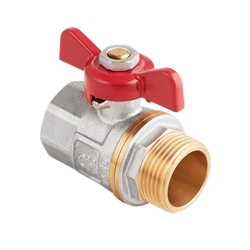 Кран шаровой AquaHit 3/4 НВ PN 25 ручка-бабочка BV31405