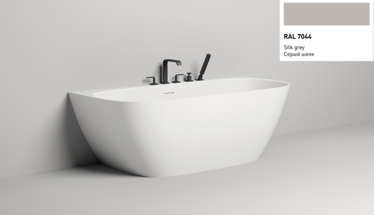 Ванна Salini Sofia Wall отдельностоящая 1800x850x620 мм цвет RAL 7044 102523MFRAL7044