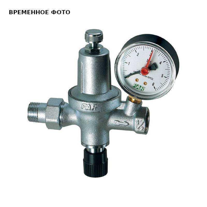 Редуктор давления автоматический FAR 1/2 НР-ВР с манометром хром FA 2110 12