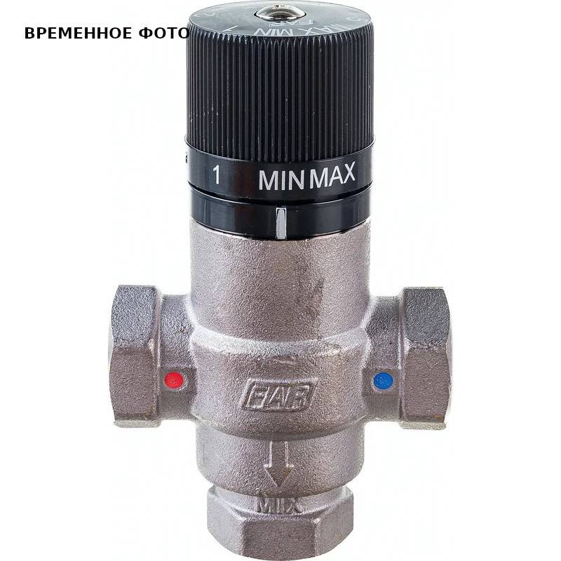 Клапан термосмесительный FAR 1 25-65 °C смешение в центр хром FA 3950 1