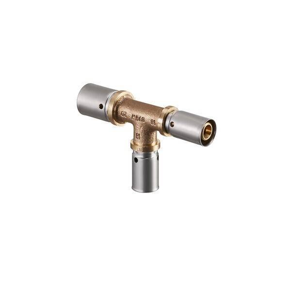 Тройник прессовый REHAU RAUTITAN RX 32-20-26 бронза 1513361