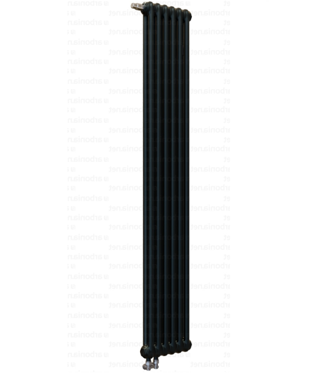 Радиатор трубчатый Kermi Standart 2180 8 секций 1800x360 мм нижнее подключение матовый RAL 9005 2180V08316912RAL9005MTKLK