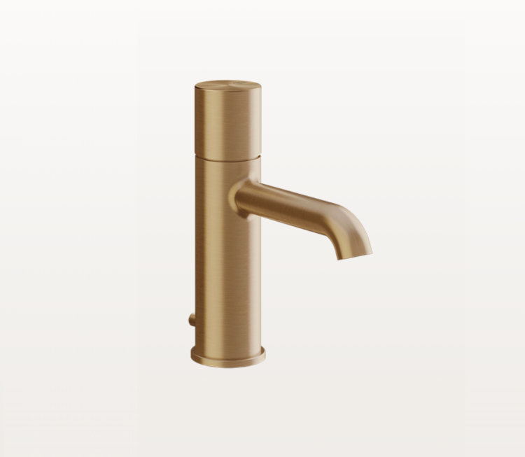 Смеситель для раковины, Gessi, Habito Unito, на раковину/столешницу, цвет-Warm Bronze Brushed PVD