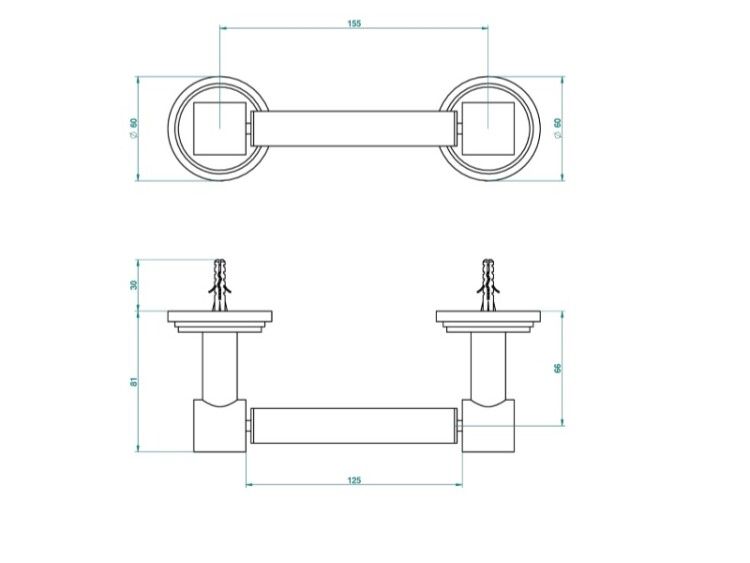 Бумагодержатель THG Fauborg metall a manettes без крышки, цвет золото G2UF01543M