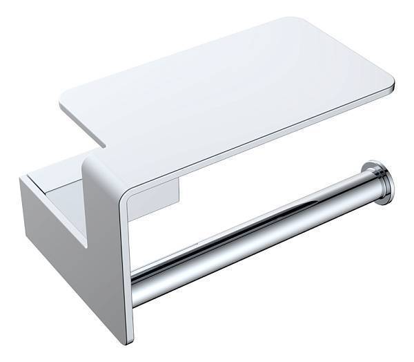 Держатель для туалетной бумаги с полкой Boheme Q хром 10941-CR