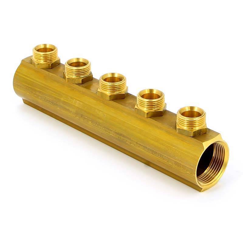 Коллектор магистральный Tiemme 1 1/4 5 выходов 3/4 EK 50 мм 1970044