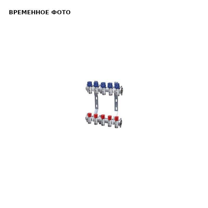 Коллектор терморегулирующий и запорный FAR 1 1/4 4 отвода M24x19 с кронштейнами FK 3462 C11404