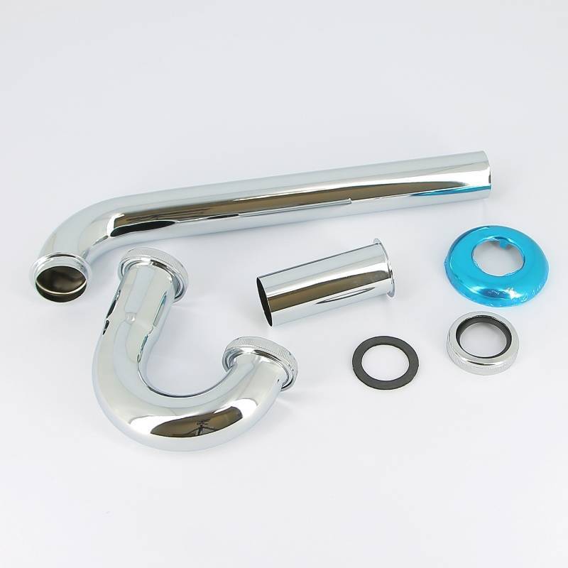 Сифон для умывальника Alcaplast A432 трубный латунный хром 1 1/4 х 32 мм A432