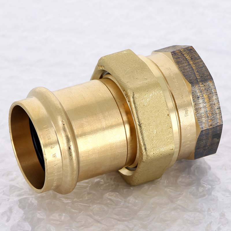 Муфта разъёмная пресс Viega Sanpress бронза 42x1 1/2 ВР 141745