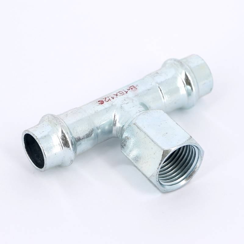 Тройник пресс-В IBP B-Press Carbon 15x1/2x15 мм оцинкованная сталь PC4130G0150415