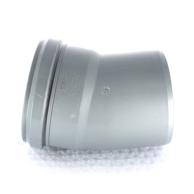 Отвод канализационный Sinikon Standard 110x15° 504049.R