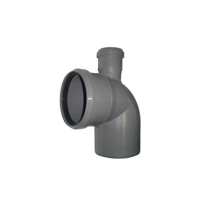 Отвод Sinikon Стандарт 110x50 мм с фронтальным патрубком (выход вверх) 551001.R