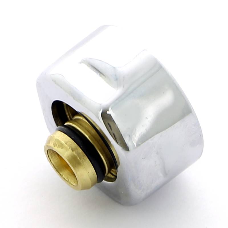 Соединитель для металлопластиковой трубы Carlo Poletti 16х2.25 мм хром A58503B