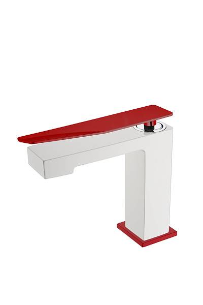 Смеситель для раковины Boheme белый/красный 141-WR.2