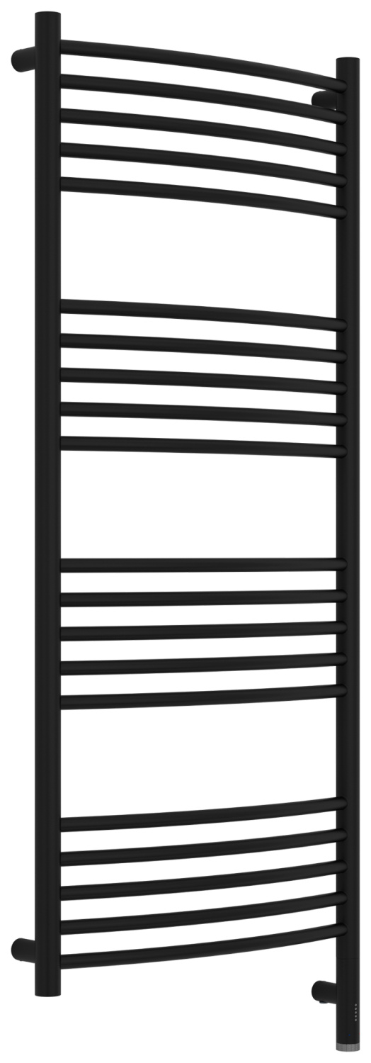 Полотенцесушитель электрический Сунержа Богема 3.1 выгнутая 500х1200 мм правое подключение черный матовый 31-6003-1250