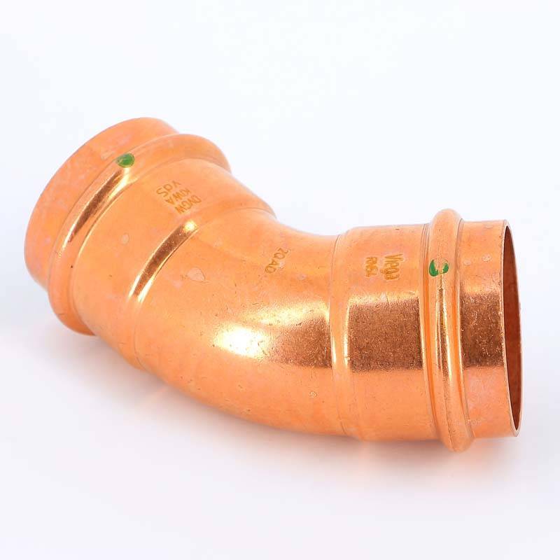 Угол пресс 45° Viega Profipress 54 мм медь 292393