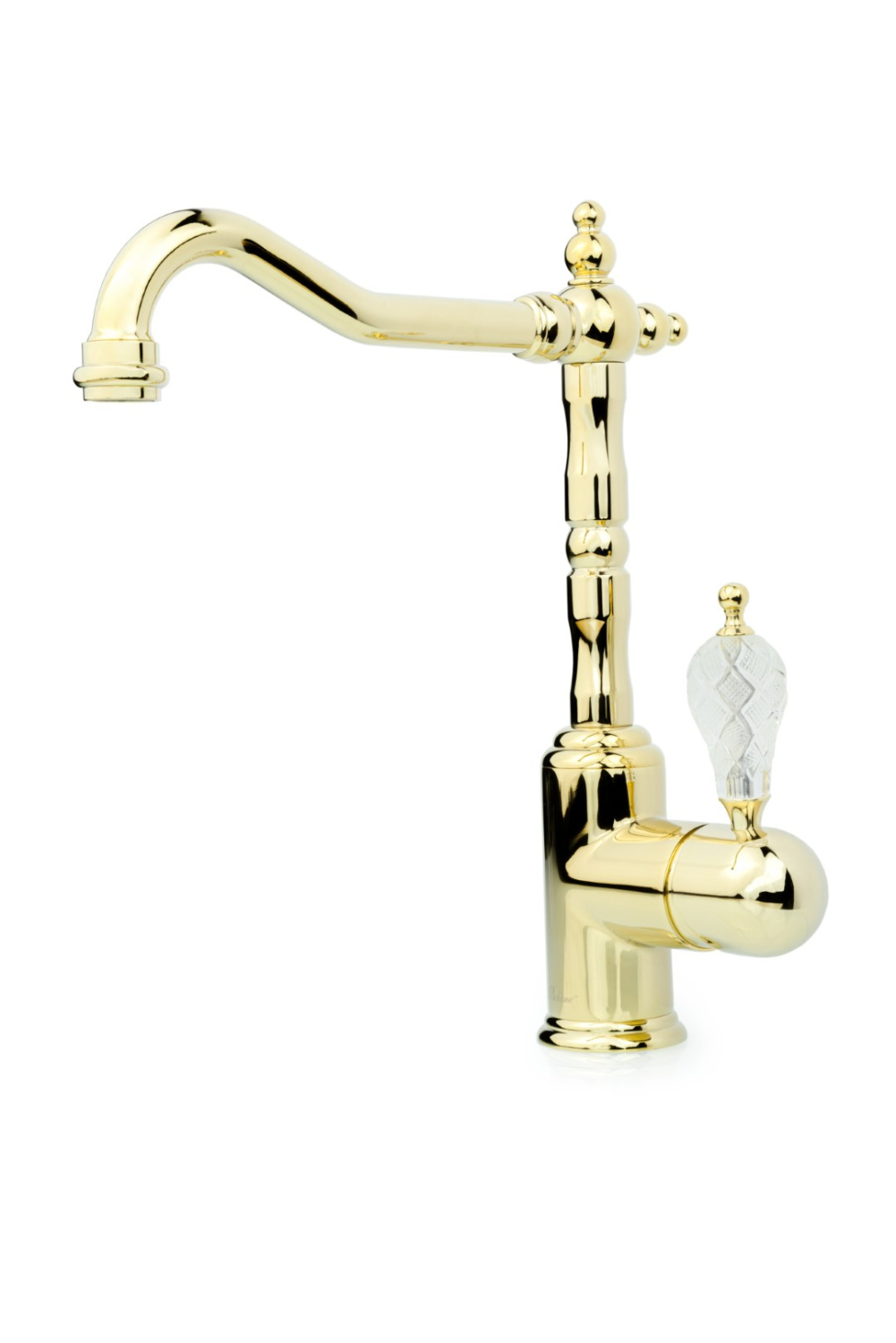 Смеситель для кухни Boheme Kitchen излив 22 см золото 102-CRST