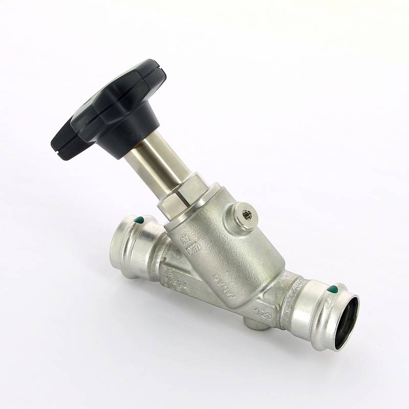 Вентиль наклонный пресс Viega Easytop Inox 28 мм нержавеющая сталь 757885