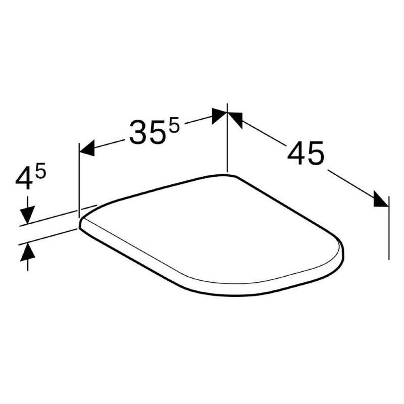 Сиденье для унитаза Geberit Smyle SoftClose крепление сверху 500.236.01.1