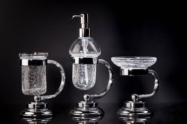 Мыльница Boheme Murano круглая настольная хром 10910-C