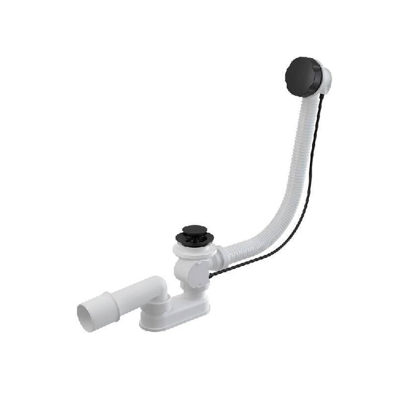 Слив-перелив полуавтомат для ванны Alcadrain 40/50х570 мм черный A55BLACK