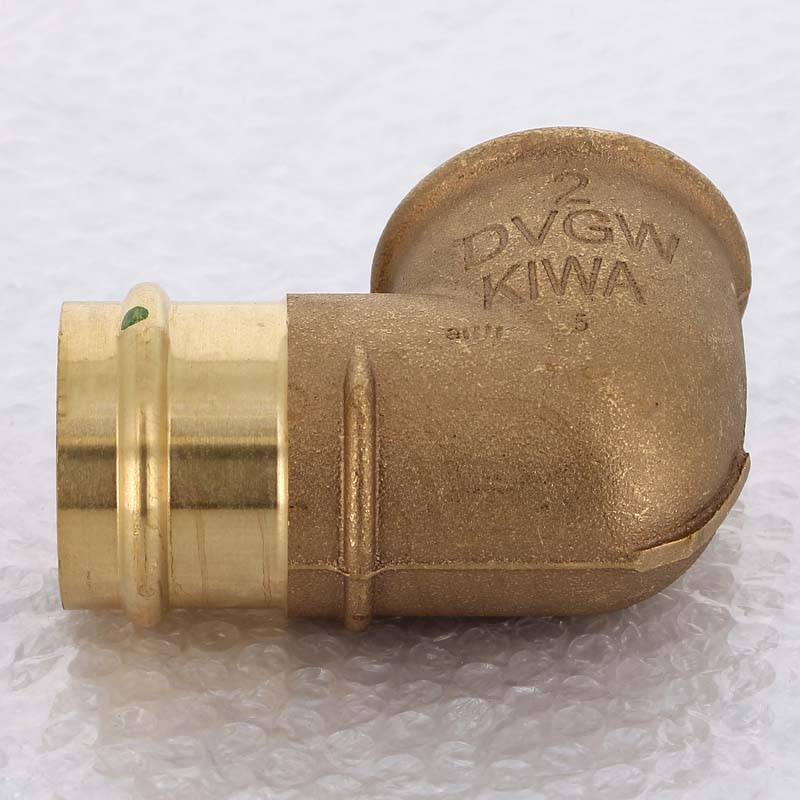 Угол 90° пресс-В бронзовый Viega Sanpress 54х2 299422