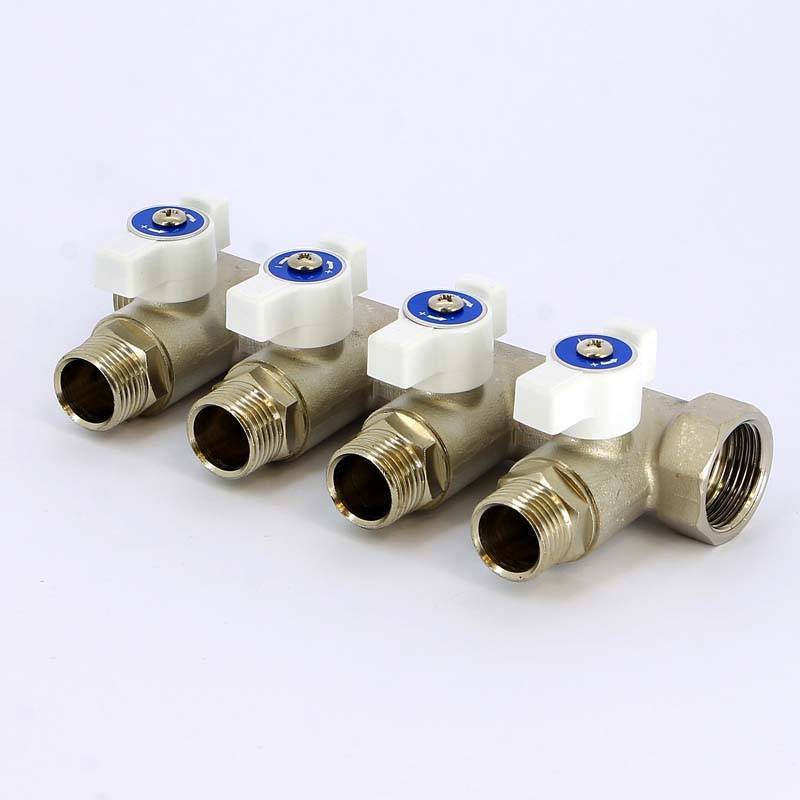 Коллектор с шаровыми кранами Uni-Fitt 3/4х1/2 4 выхода 40 мм 420N3240