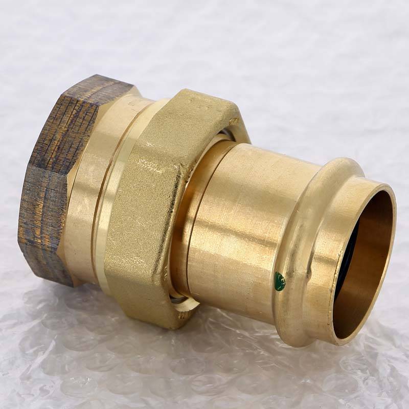 Муфта разъёмная пресс Viega Sanpress бронза 42x1 1/2 ВР 141745