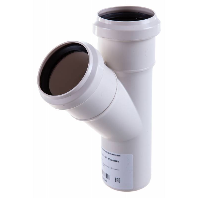 Тройник канализационный Sinikon Comfort 40x40 мм 87° 508011.K