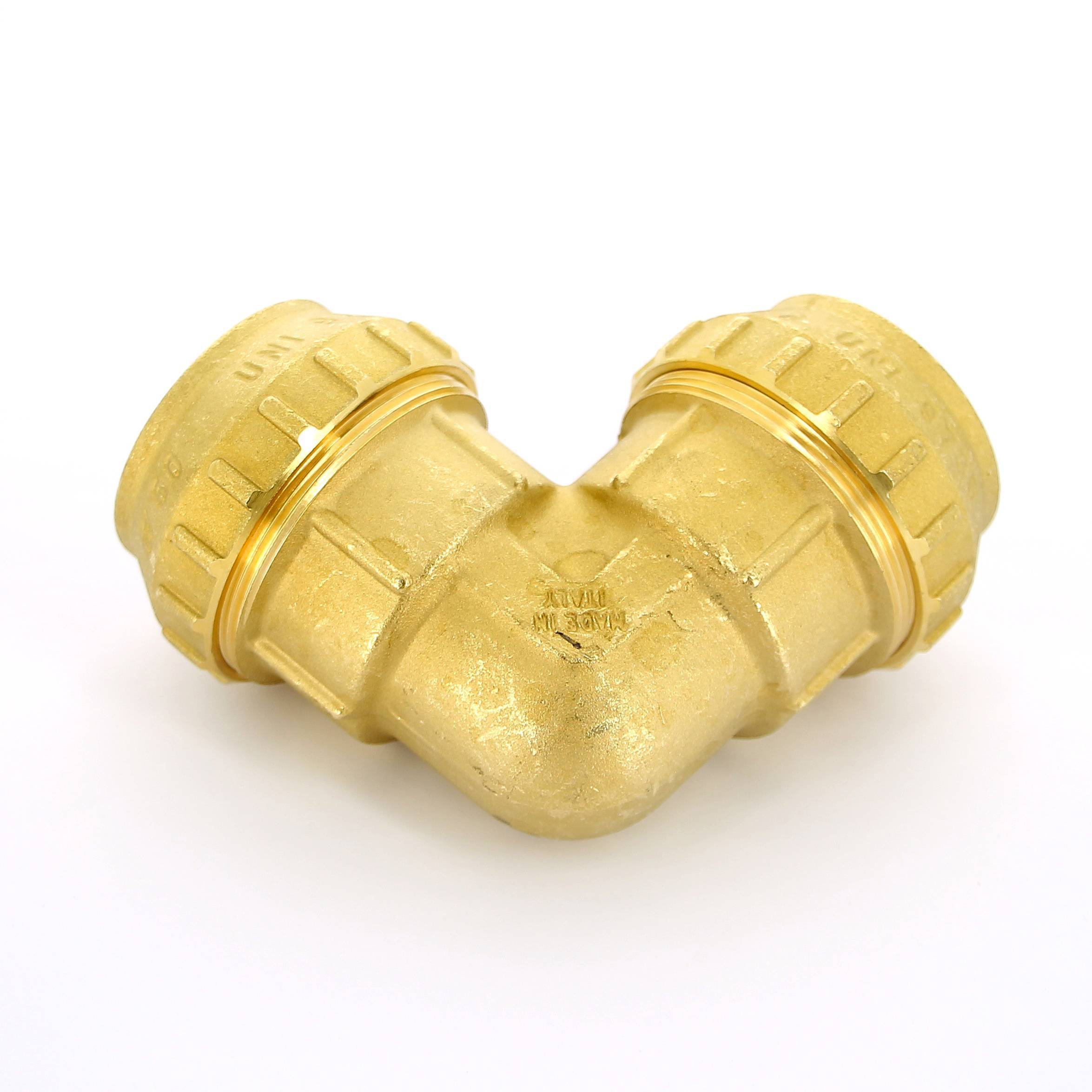 Угол обжимной Tiemme 50х50 мм для ПНД труб 3400020