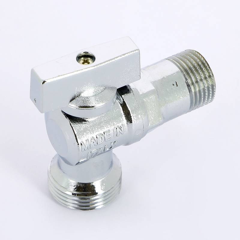 Кран шаровой для подключения бытовых приборов Uni-Fitt 1/2x3/4 НН хромированный 181C2300