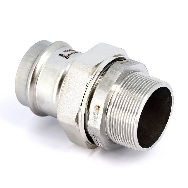 Муфта разъемная Viega Sanpress Inox 54x2 пресс-НР нержавеющая сталь 438364