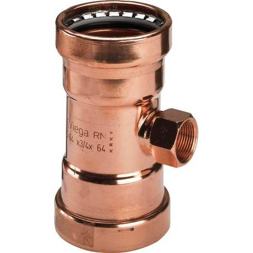 Тройник пресс Profipress XL Viega медь 64х1х64 мм ВР SC-Contur 577711