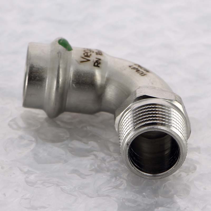 Угол пресс-Н нержавеющая сталь Viega Sanpress Inox 18x1/2 436902