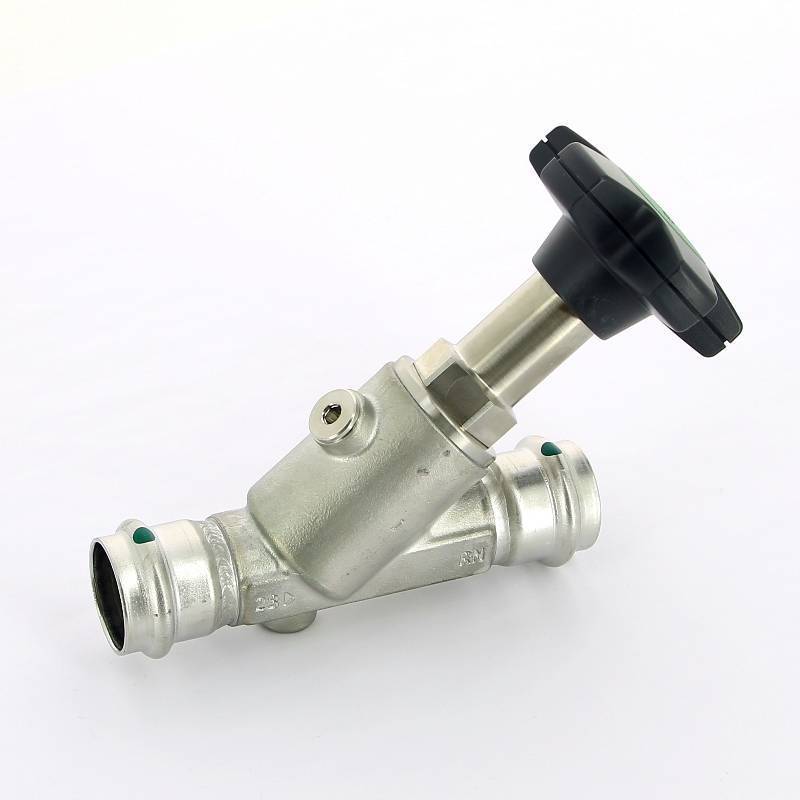 Вентиль наклонный пресс Viega Easytop Inox 28 мм нержавеющая сталь 757885