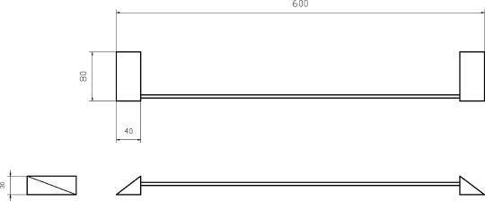 Полотенцедержатель подвесной Boheme New Venturo 60 см хром 10312-CR