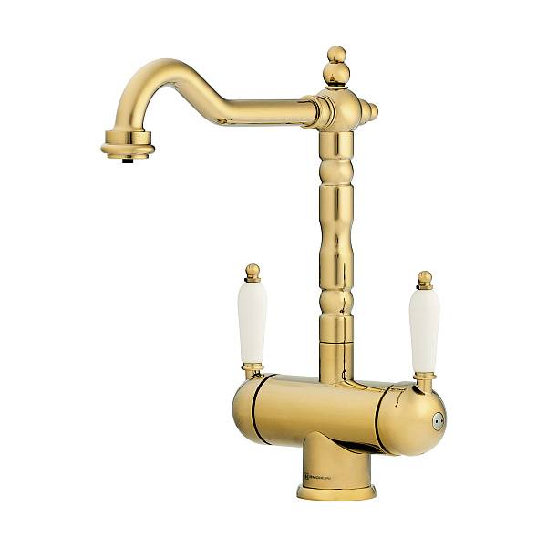 Смеситель для кухни Omoikiri Amagasaki-G с подключением фильтра золото 4994019