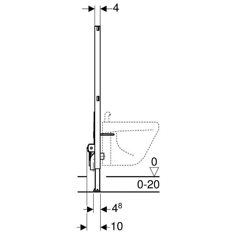 Система инсталляции для биде Geberit Duofix 112 см универсальная 111.520.00.1