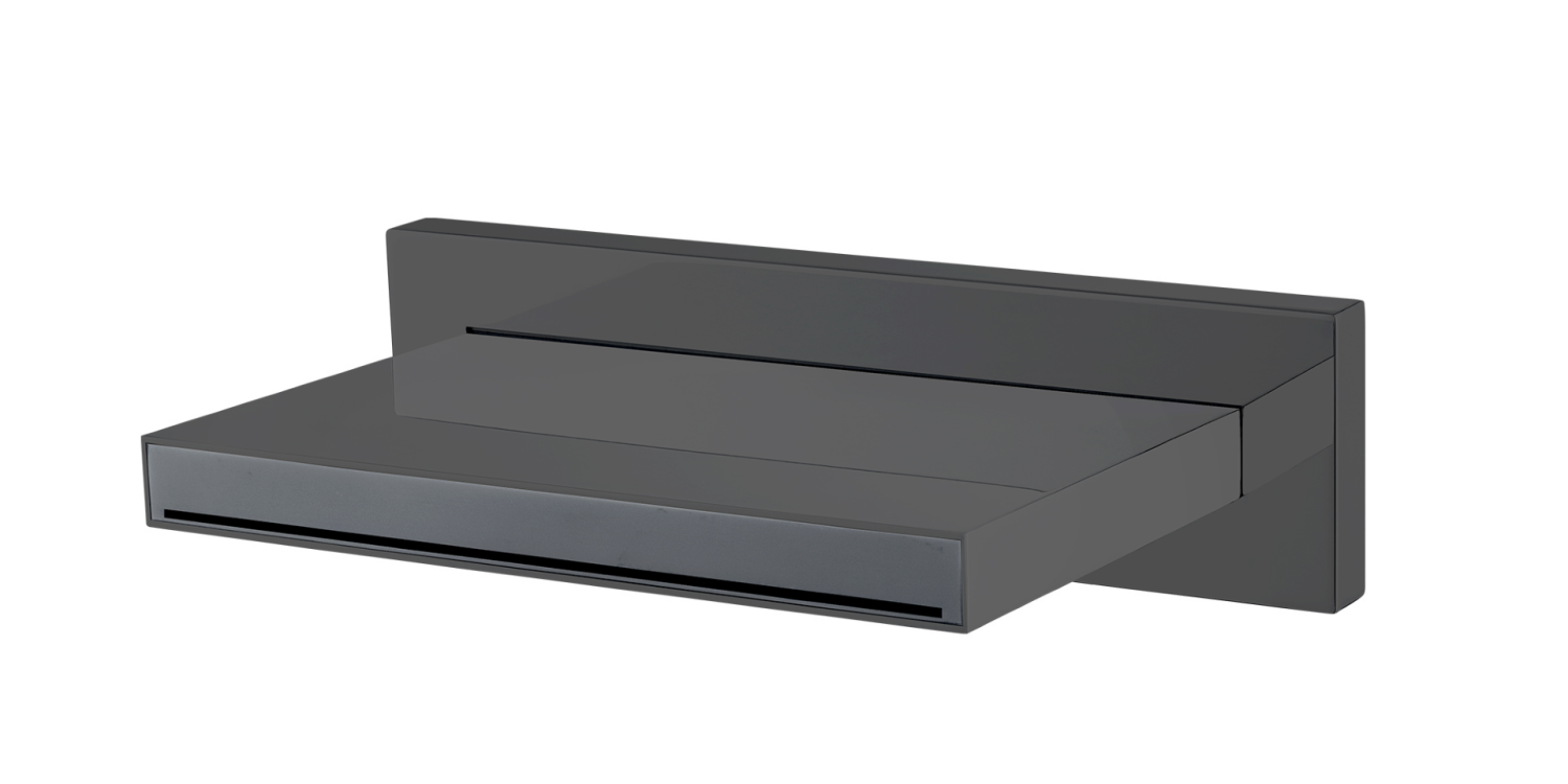 Излив настенный каскадный Boheme Zodiac 12.8 см глянцевая оружейная сталь 625/2-SGM