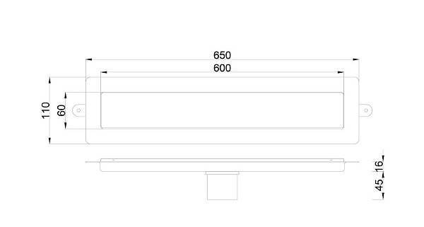 Душевой лоток Boheme Premium Linear 60 см хром 982-60-CR