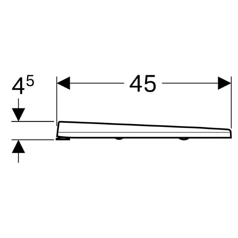 Сиденье для унитаза Geberit Smyle SoftClose крепление сверху 500.236.01.1