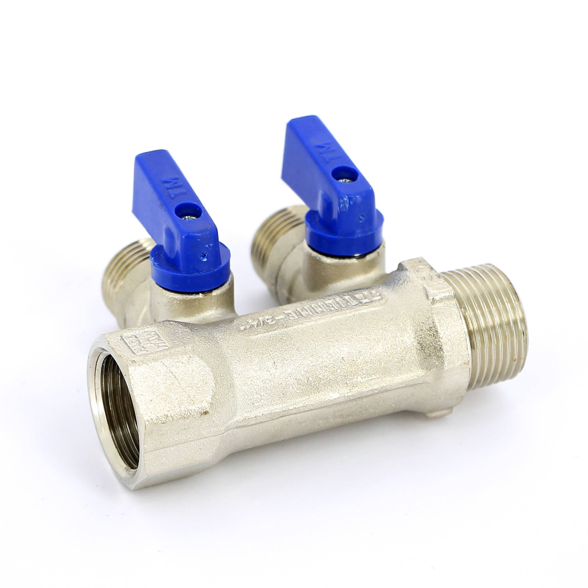 Коллектор с шаровыми кранами Tiemme 3/4х1/2 2 выхода 36 мм 1820004