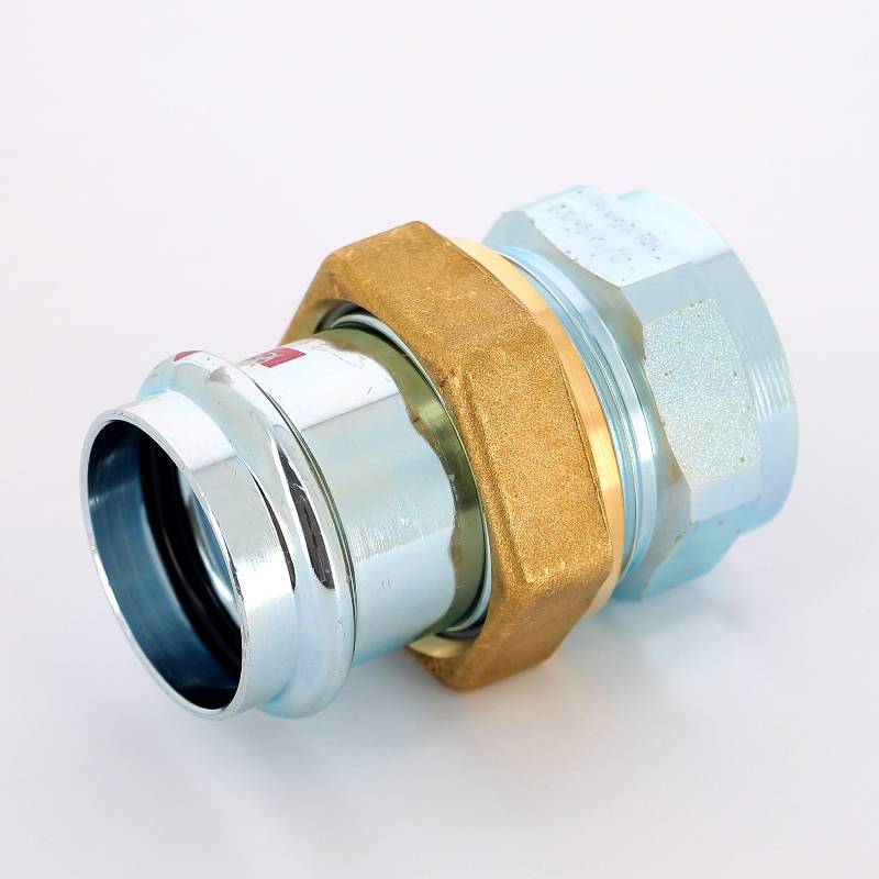 Муфта пресс с накидной гайкой Viega Prestabo 42x1 1/2 оцинкованная сталь 643508