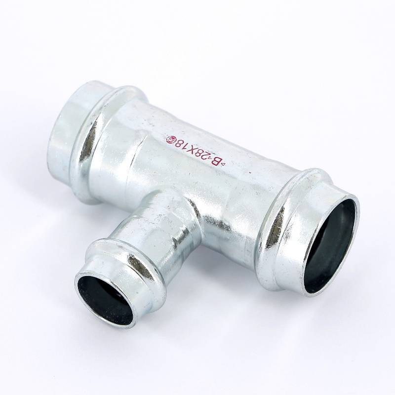 Тройник пресс IBP >B< Press Carbon 28х18х28 мм оцинкованная сталь PC5130 0281828