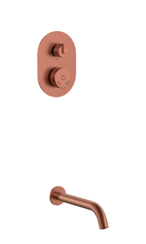 Смеситель для ванны Boheme Tech встраиваемый нажимной на 1 потребитель brushed bronze 154-BRB