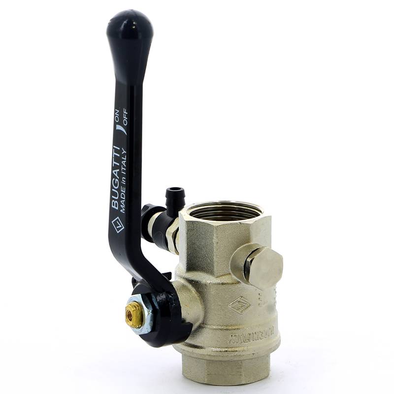 Кран шаровой Bugatti OREGON ВВ с заглушкой и дренажным вентилем рычаг 1 03300029