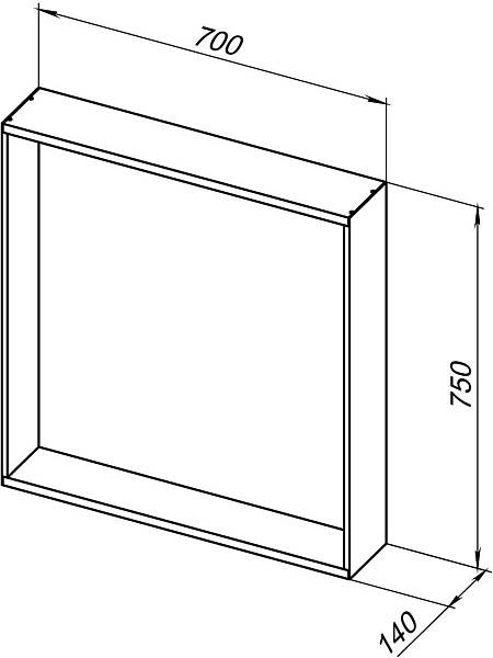Зеркало Allen Brau Reality 70 см черный 1.32017.BB