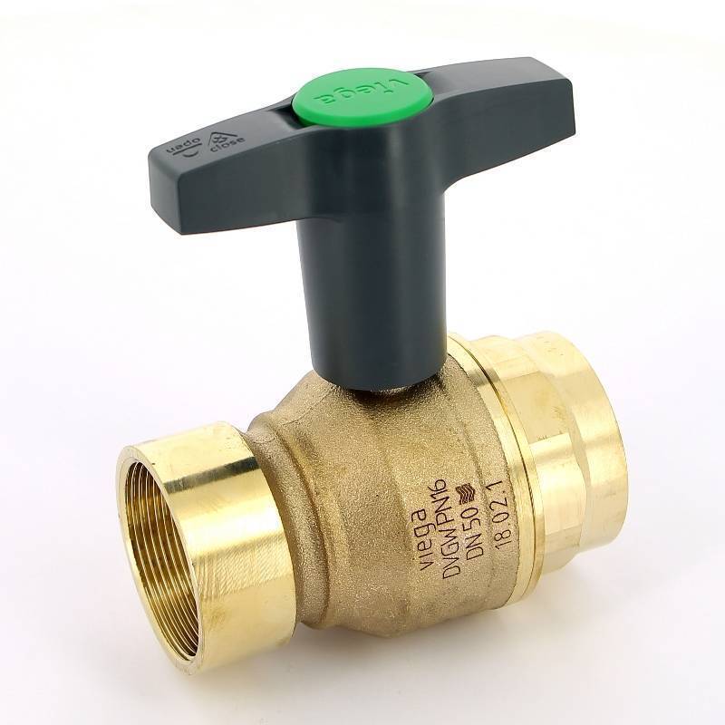 Кран шаровой Viega Easytop ВВ 2 бронза SC-Contur Т-ручка 746872