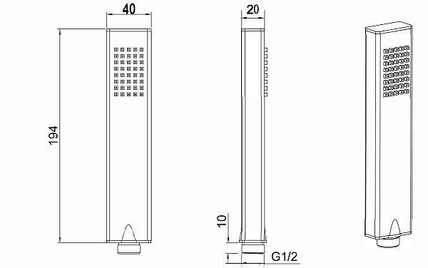 Душевая лейка Allen Brau Infinity хром 5.21022-00